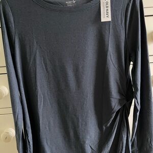 Old Navy Women's Blue/Black Long Sleeve Top